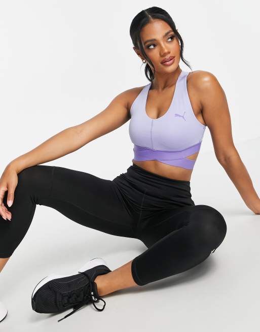 Puma - Training Desert - Brassière de sport avec bandes pour maintien  renforcé - Lilas