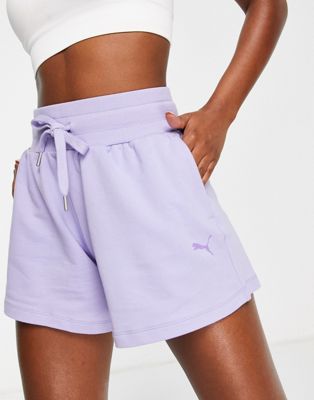 Puma Training Desert high waist jersey shorts  in lilac