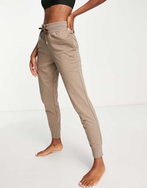 Puma Training Desert high waist joggers in brown