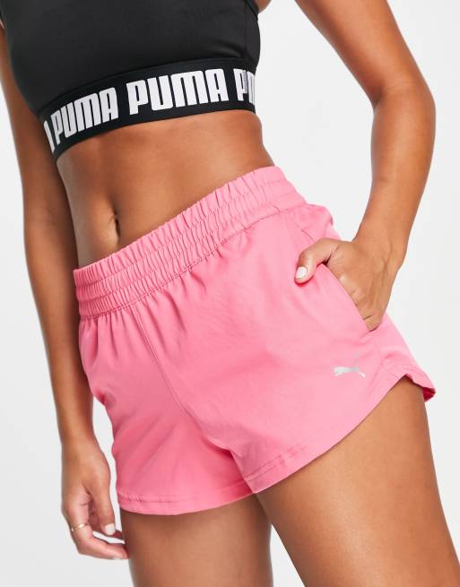 Puma Training essentials woven 3 inch shorts in pink