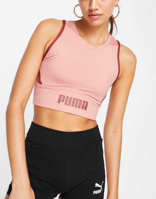 Puma crop best sale top pink