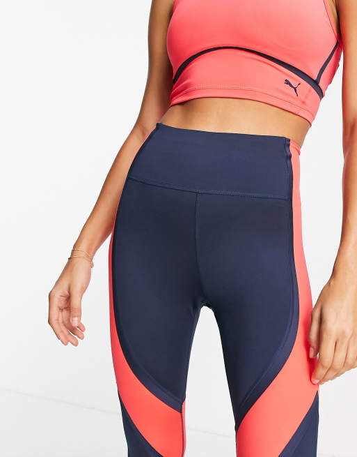 PUMA Training Eversculpt high waist sculp tight in navy & pink