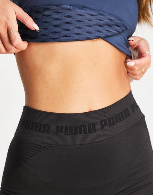 PUMA Training – Evoknit – Czarne bezszwowe legginsy