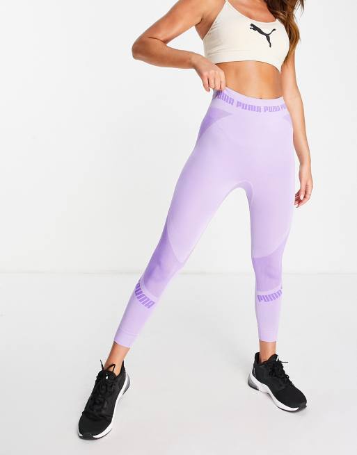 PUMA Training – Evoknit – Fioletowe bezszwowe legginsy modelujące, 2 z 4