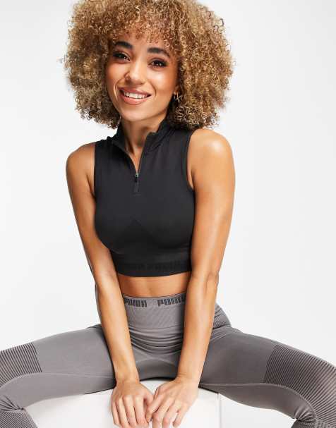 Puma Training Exclusive to ASOS seamless bra and leggings in peach