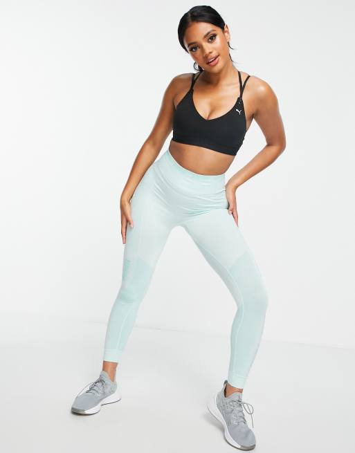 PUMA Training Evoknit seamless leggings in aqua