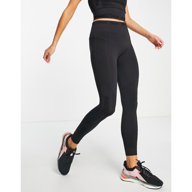 Puma Training Evoknit Seamless Leggings In Charcoal Grey, 845933_03