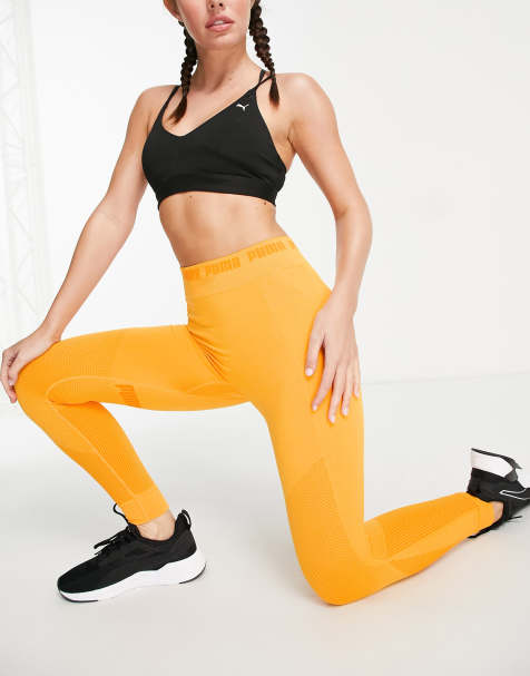 Puma High Shine Leggings in red exclusive at ASOS