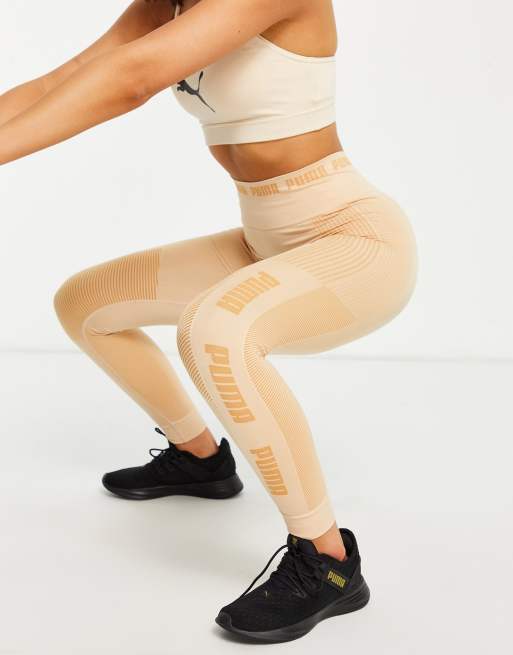 Puma training evoknit seamless leggings in soft pink offer at Asos