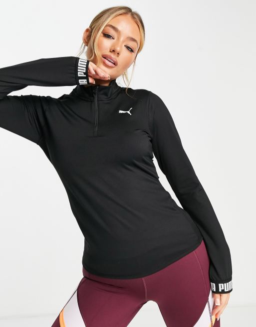 Puma - Training - Evoknit - Top sans coutures à fermeture éclair partielle - Noir Puma
