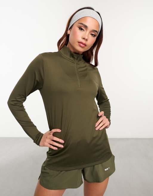 Puma Training Evolve 1 4 zip sweatshirt in khaki el producto