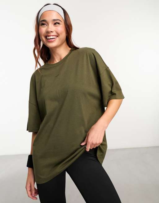 Puma Training - Evolve - Kakigrøn og oversized T-shirt