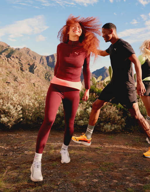 Puma Training Evolve leggings in burgundy