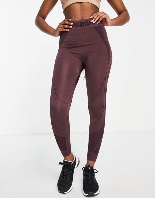 Puma Training - Evostripe - Leggings alla caviglia senza cuciture bordeaux scuro, 4 di 4