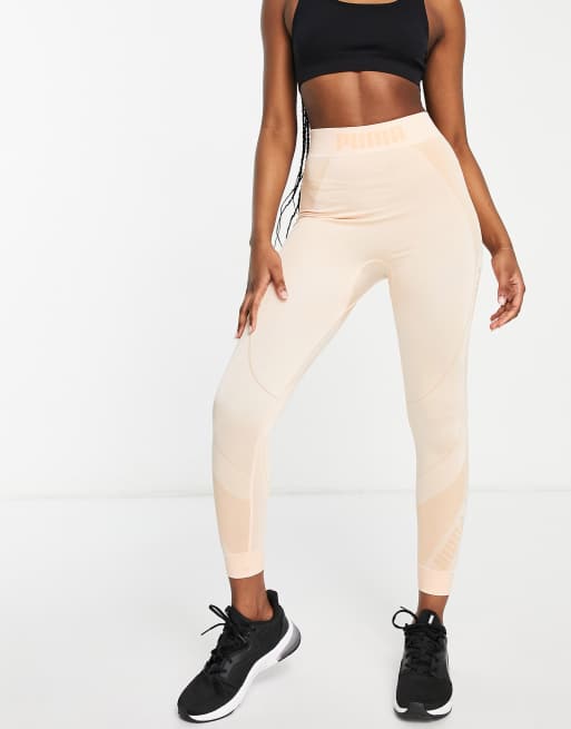 Puma Training Evostripe seamless 7/8 leggings in peach