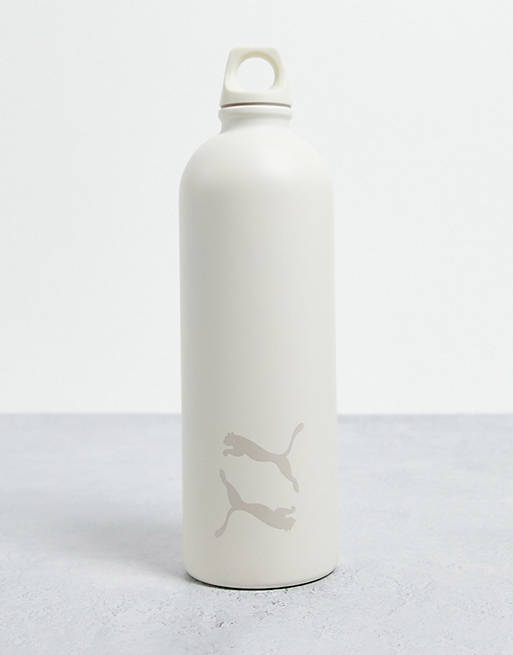 undefined | Puma Training Exhale stainless steel water bottle in cream