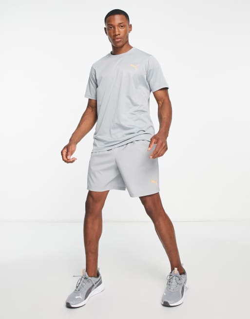 Puma Training Favorite blaster t shirt in gray and orange