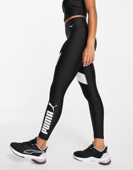 Puma Training Fit leggings in black white ASOS | and