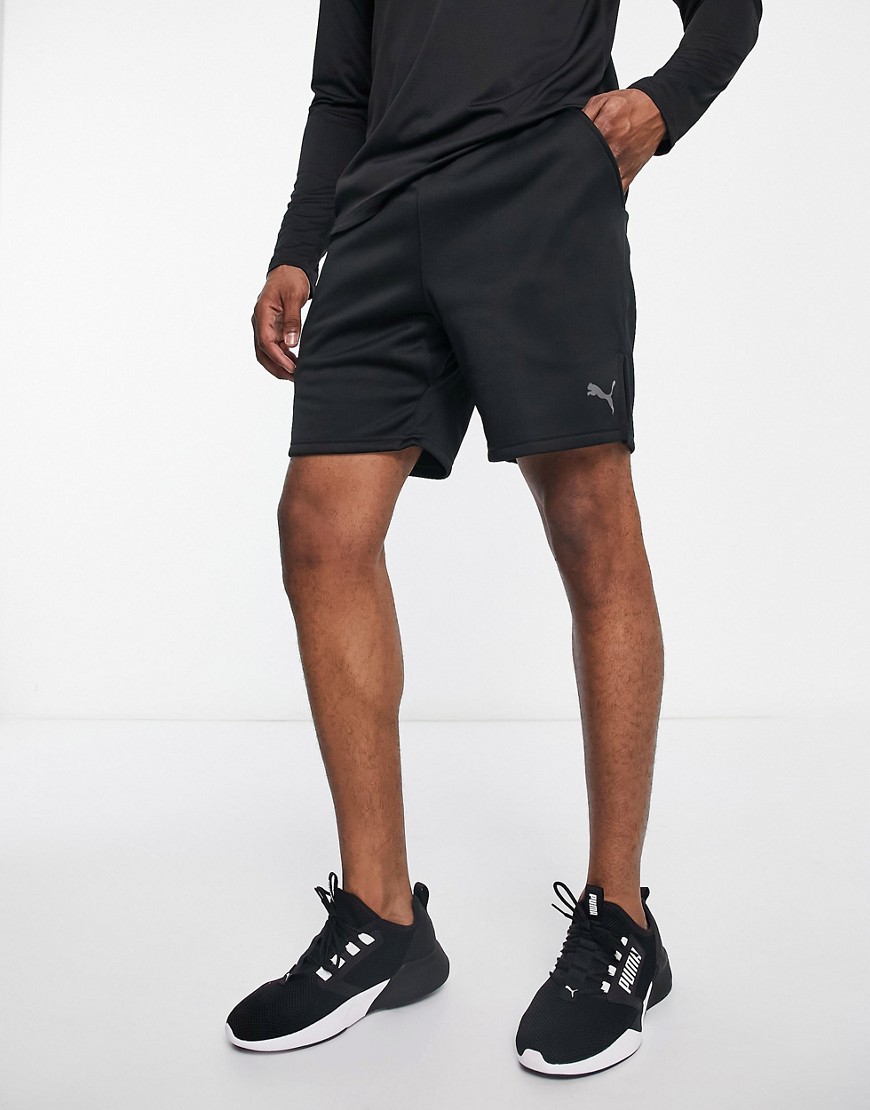 Puma Training Fit Pwrfleece 7in shorts in black