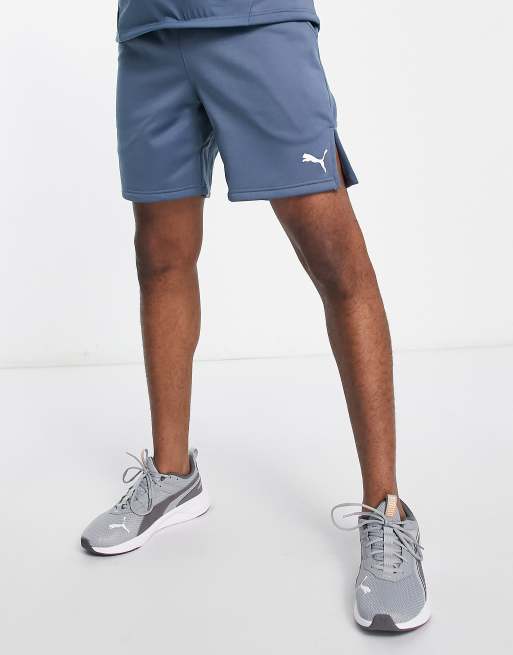 Puma Training Fit Pwrfleece 7in shorts in light blue