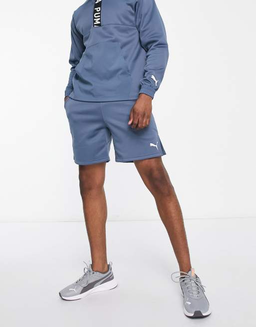 Puma - Training Fit Pwrfleece - Pantaloncini blu chiaro da 7 pollici