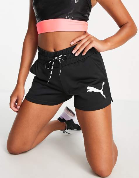 Puma – Training Fit – Svarta stickade shorts, 3 tum - view 1