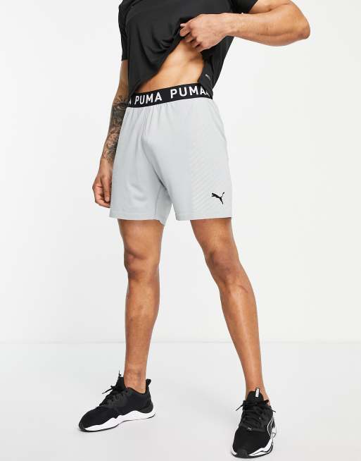 PUMA – Training – Formknit – Grå shorts i seamless, 7 tum