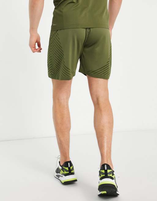 Puma Training Formknit seamless 7 shorts in khaki