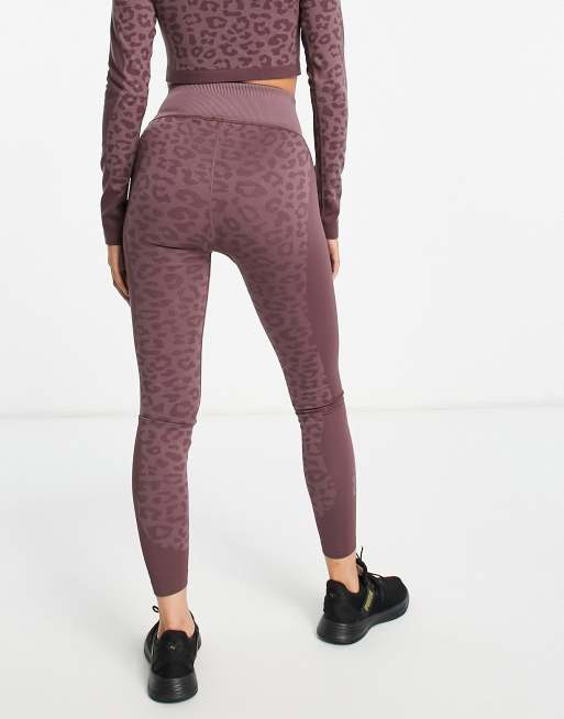 Puma Training formknit seamless high waist 7/8 leggings in mauve