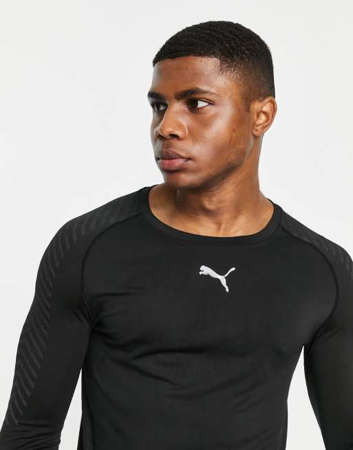 PUMA Training Formknit seamless long sleeve top in black