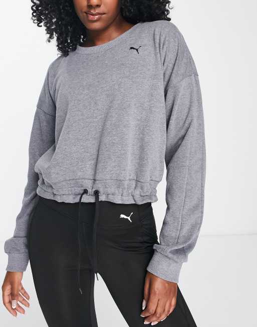 Puma Training french terry sweatshirt in grey ASOS