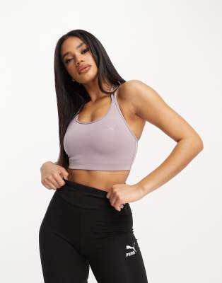 Puma Training Granola Strappy Sports Bra In Pink