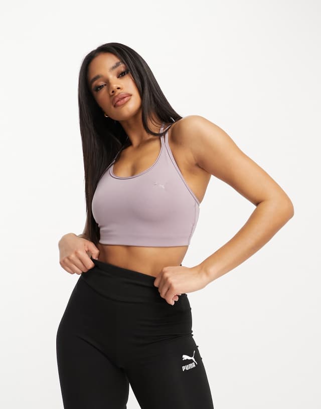 Puma Training Granola strappy sports bra in pink