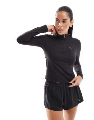 Training half zip sweatshirt in black