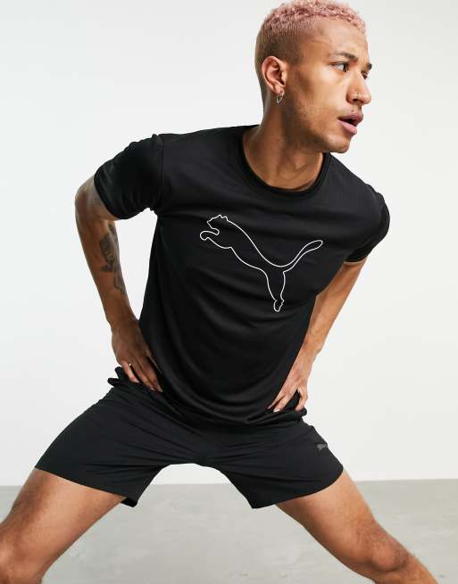 Puma Training Large Logo t shirt in black