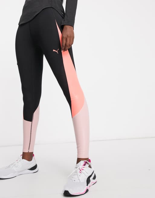 Puma Training - Legging van mesh met parelmoerglans in zwart