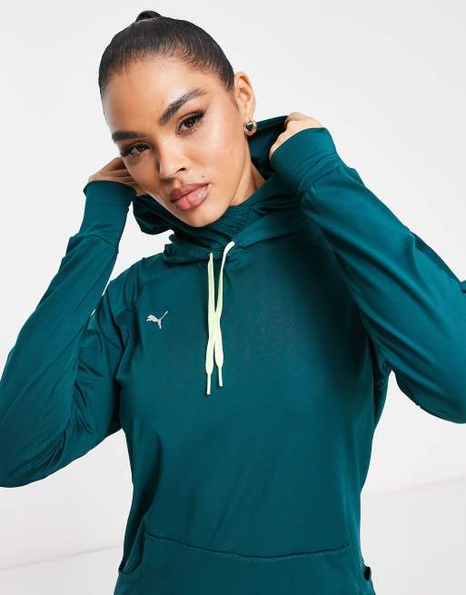 Puma Training modest activewear hoodie in green