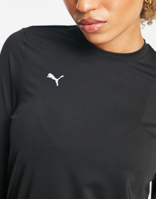 Puma Training modest activewear long sleeve top in black