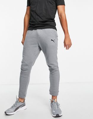 Puma Training muscle fit joggers in black and grey marl