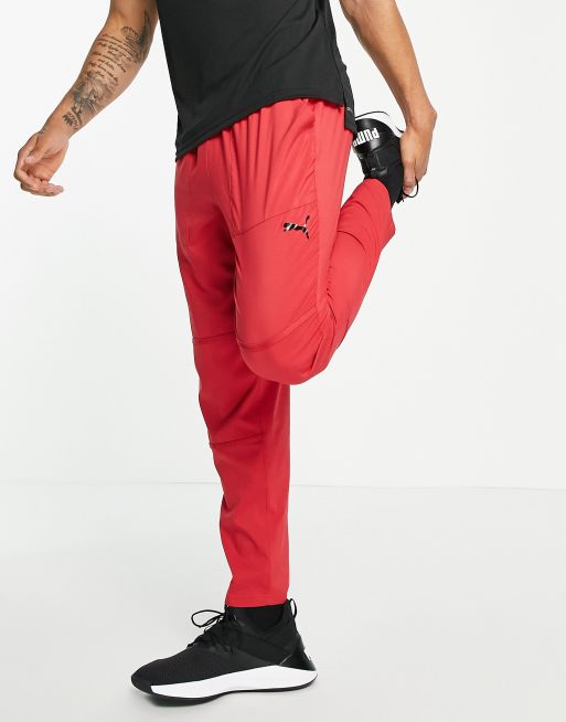 PUMA Training pantaloni rossi con aerazione ASOS