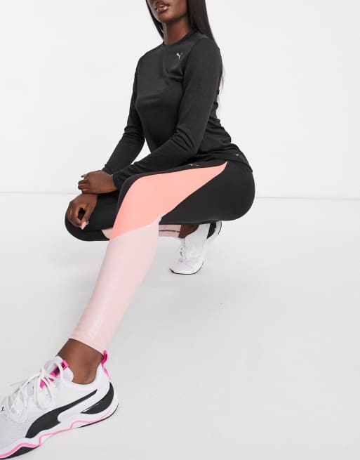 Puma Training pearl mesh leggings in black ASOS