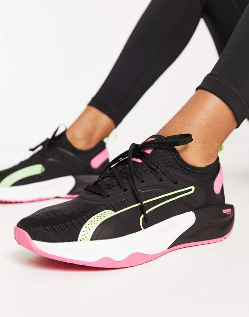 Puma Training – PWR XX Nitro – Czarno-różowo-zielone buty sportowe