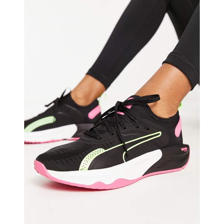 Puma Training PWR XX Nitro Sneakers nere rosa e verdi ASOS