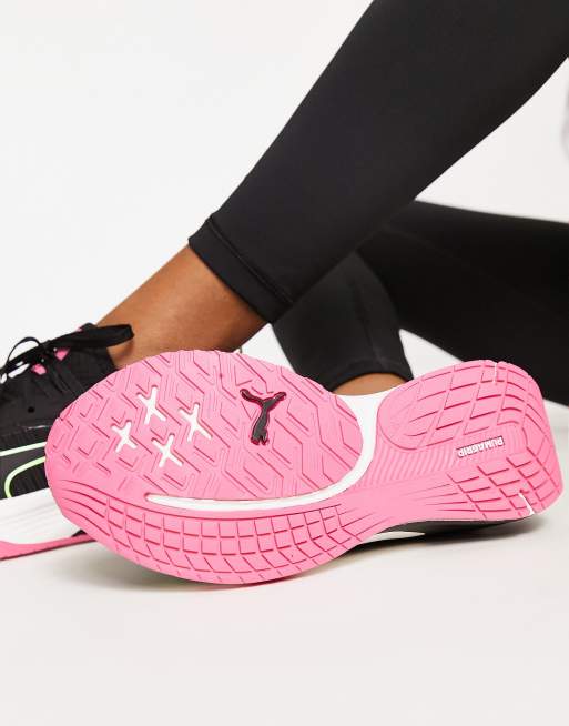 Puma Training PWR XX Nitro trainers in black pink and green, 4 of 4