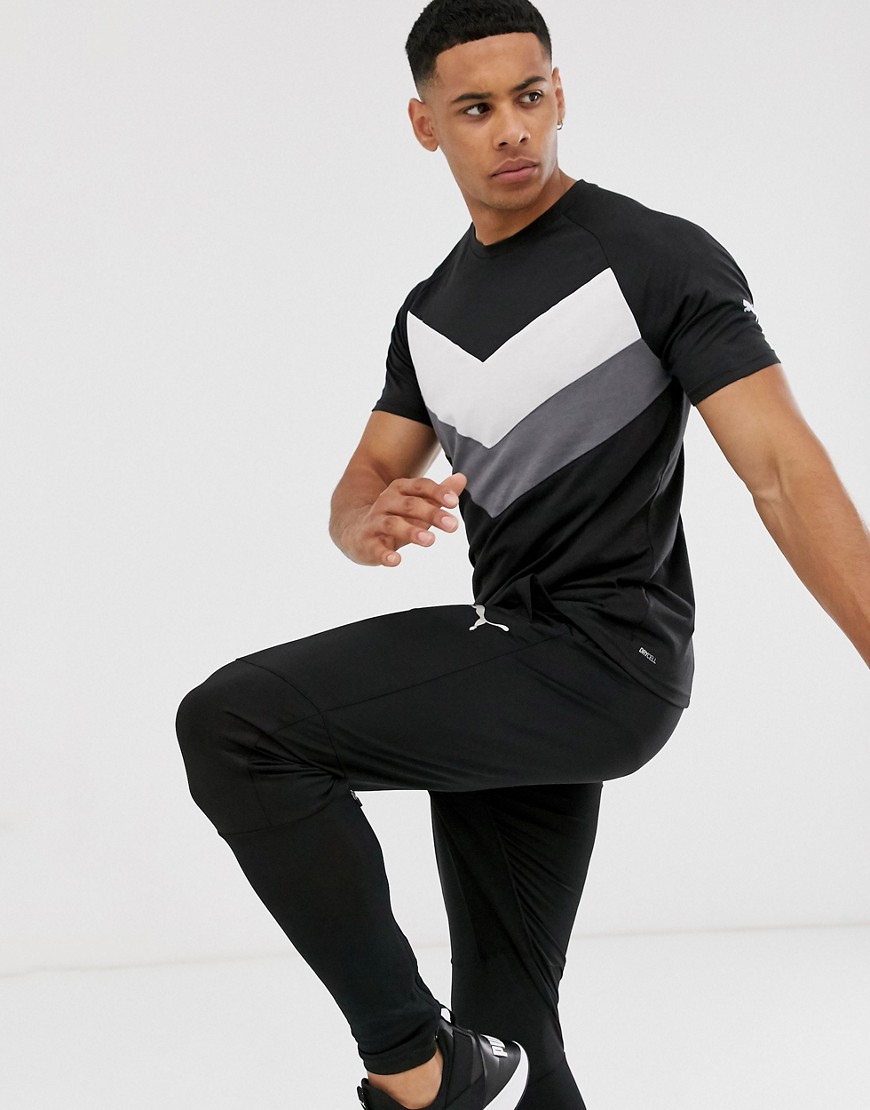 Puma – Training reactive – Svart blockfärgad t-shirt