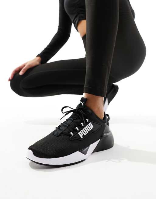 Black puma gym shoes deals