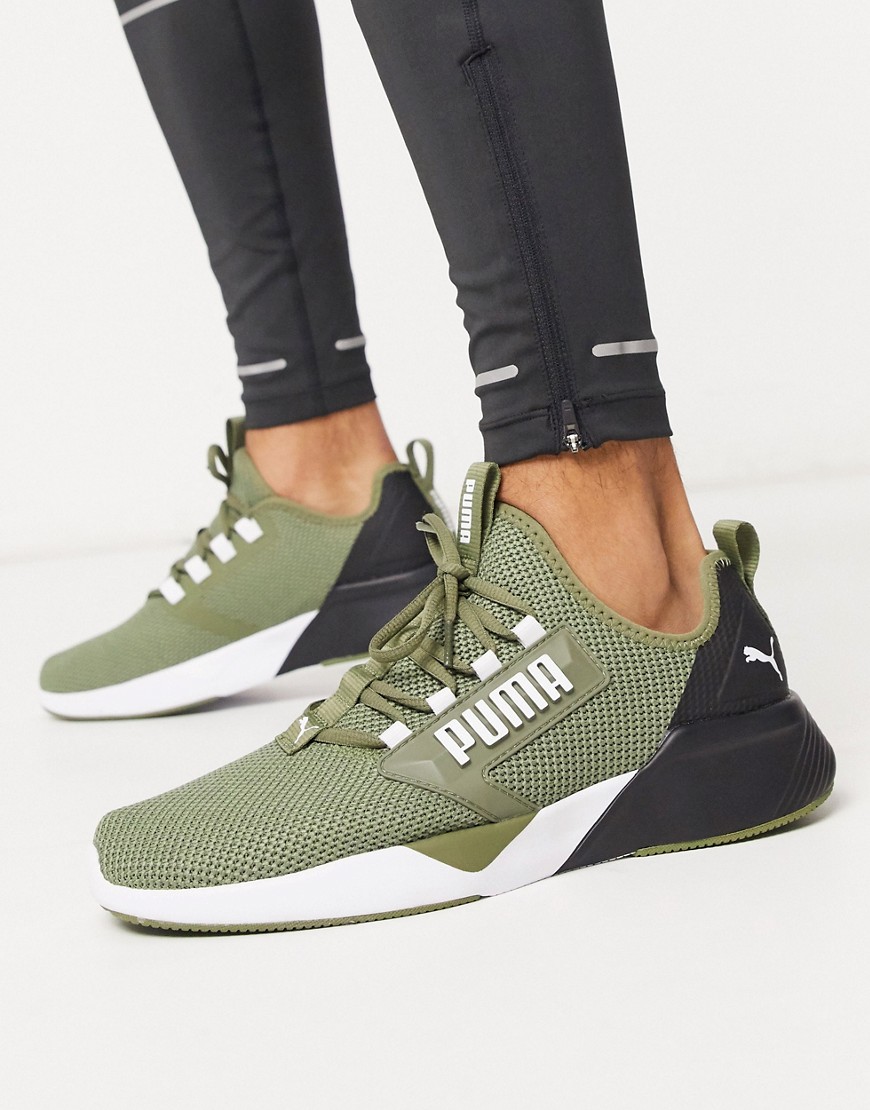 Puma – Training Retaliate – Khakifärgade sneakers-Grön