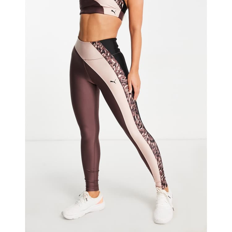 Puma Training Safari Glam high waist 7/8 leggings in purple and