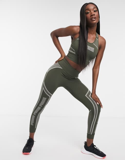 Puma cheap khaki leggings