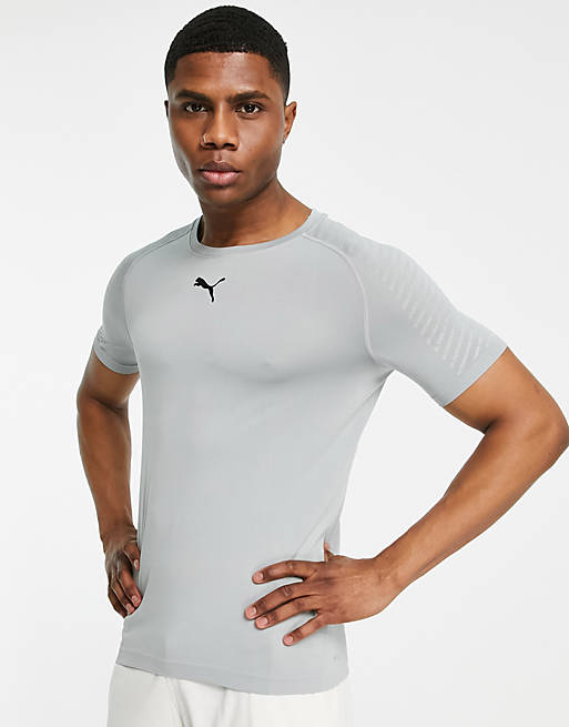 Puma Training Seamless t-shirt in gray heather | ASOS